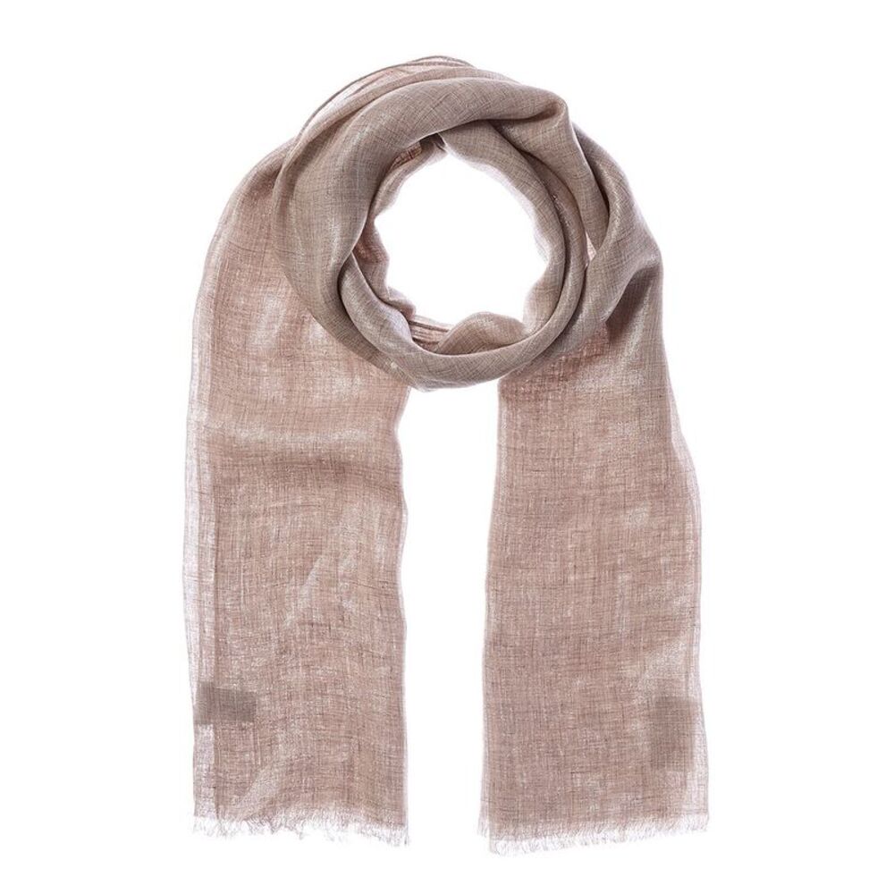 Brunello Cucinelli Linen Scarf, Beige